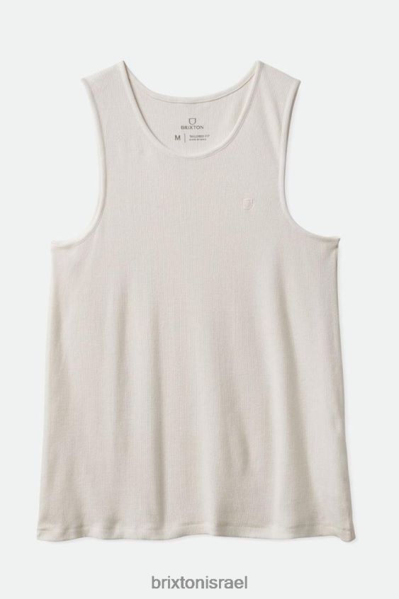 שטיפת וינטג' אוף לבן לבוש LJ8VJ127 טנק מילואים וינטג' גברים Brixton