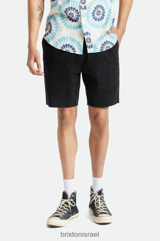 חוט שחור לבוש LJ8VJ167 מדריד ii קורדרוי קצר 8 אינץ' גברים Brixton