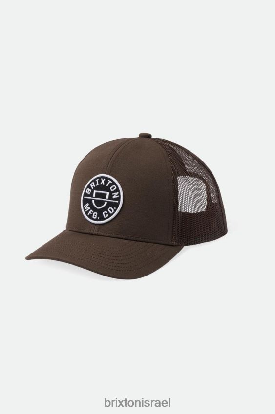אדמה אפלה אביזרים LJ8VJ256 Crest netplus mp כובע משאית גברים Brixton
