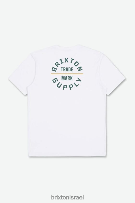 לבן/אשוחית לבוש LJ8VJ31 חולצה v s/s טי סטנדרטי גברים Brixton