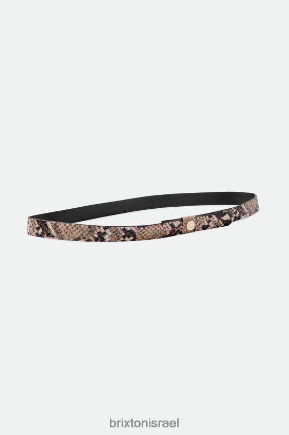 חום לבן אביזרים LJ8VJ349 רצועת כובע מתכווננת לעור נחש לִשְׁנֵי הַמִינִים Brixton