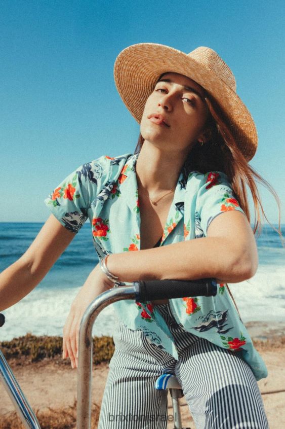 כחול תעלה לבוש LJ8VJ418 bunker paradise s/s ארוגים נשים Brixton