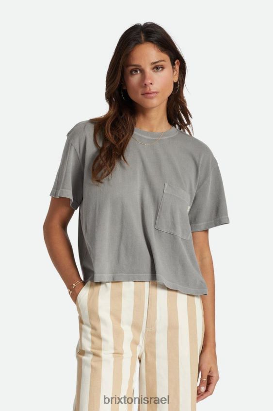 שטוף שחור לבוש LJ8VJ430 טי כיס חסר דאגות נשים Brixton