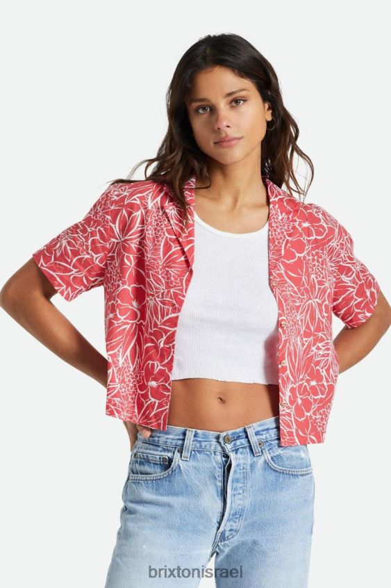 אלוה אדום לבוש LJ8VJ446 אינדו פשתן s/s ארוגים נשים Brixton