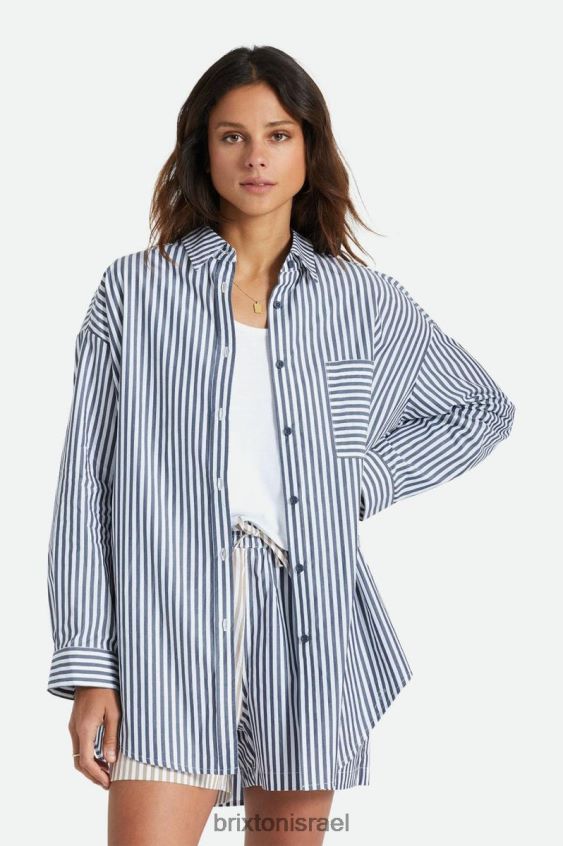 חיל הים שטוף לבוש LJ8VJ449 סידני אוברסייז l/s ארוגים נשים Brixton