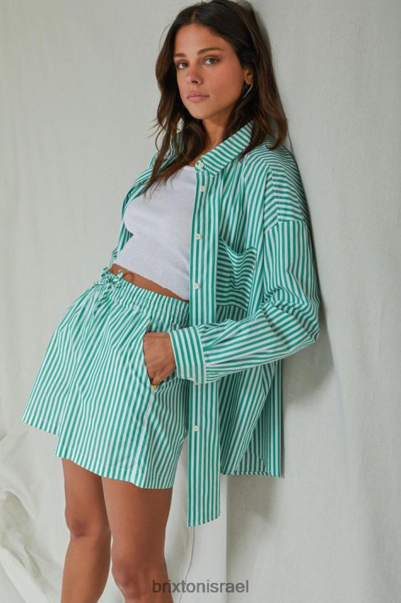 שֵׁדוֹן לבוש LJ8VJ450 סידני אוברסייז l/s ארוגים נשים Brixton