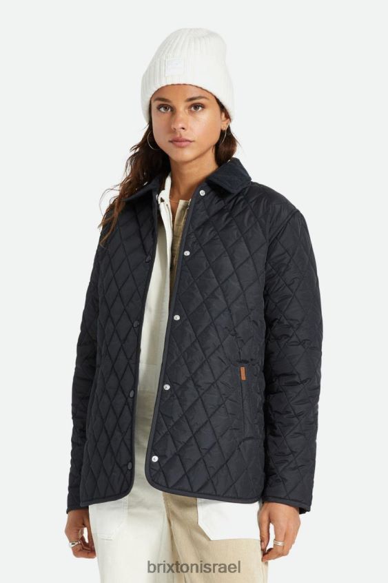 שָׁחוֹר לבוש LJ8VJ466 מעיל קאס נשים Brixton