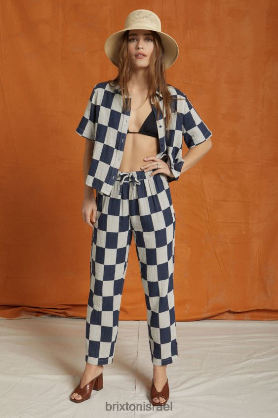 חיל הים שטוף לבוש LJ8VJ467 מכנסי שרוך של mykonos נשים Brixton