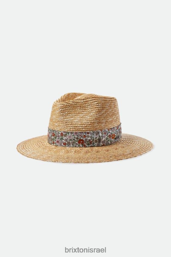 דבש/פרחוני לבן אביזרים LJ8VJ505 כובע קצר שוליים של ג'ואנה נשים Brixton