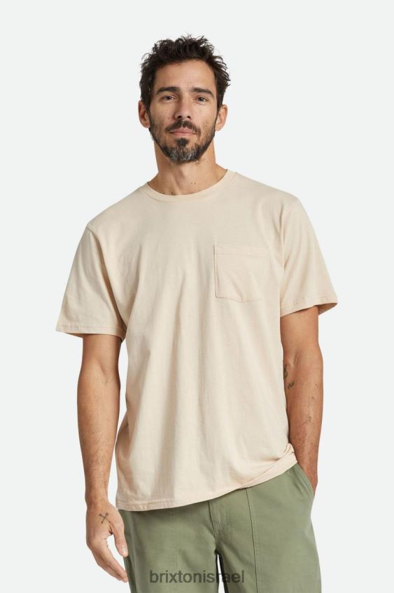 עשן אפור לבוש LJ8VJ65 טי כיס מכותנה פרימיום גברים Brixton