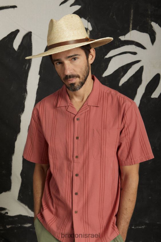 ארז מאובק לבוש LJ8VJ6 בונקר רזרבה משקל מגניב s/s ארוגים גברים Brixton