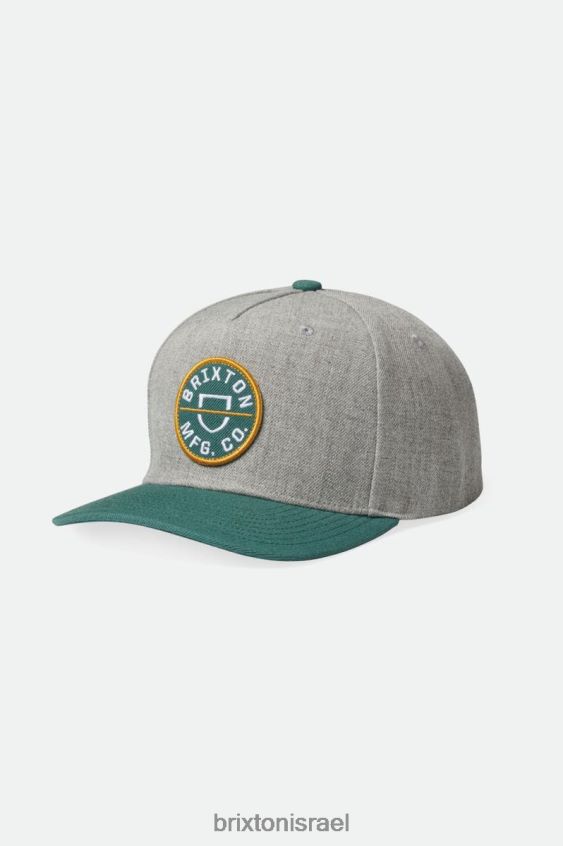 אפור כהה/ירוק כהה אביזרים LJ8VJ262 crest c mp snapback גברים Brixton